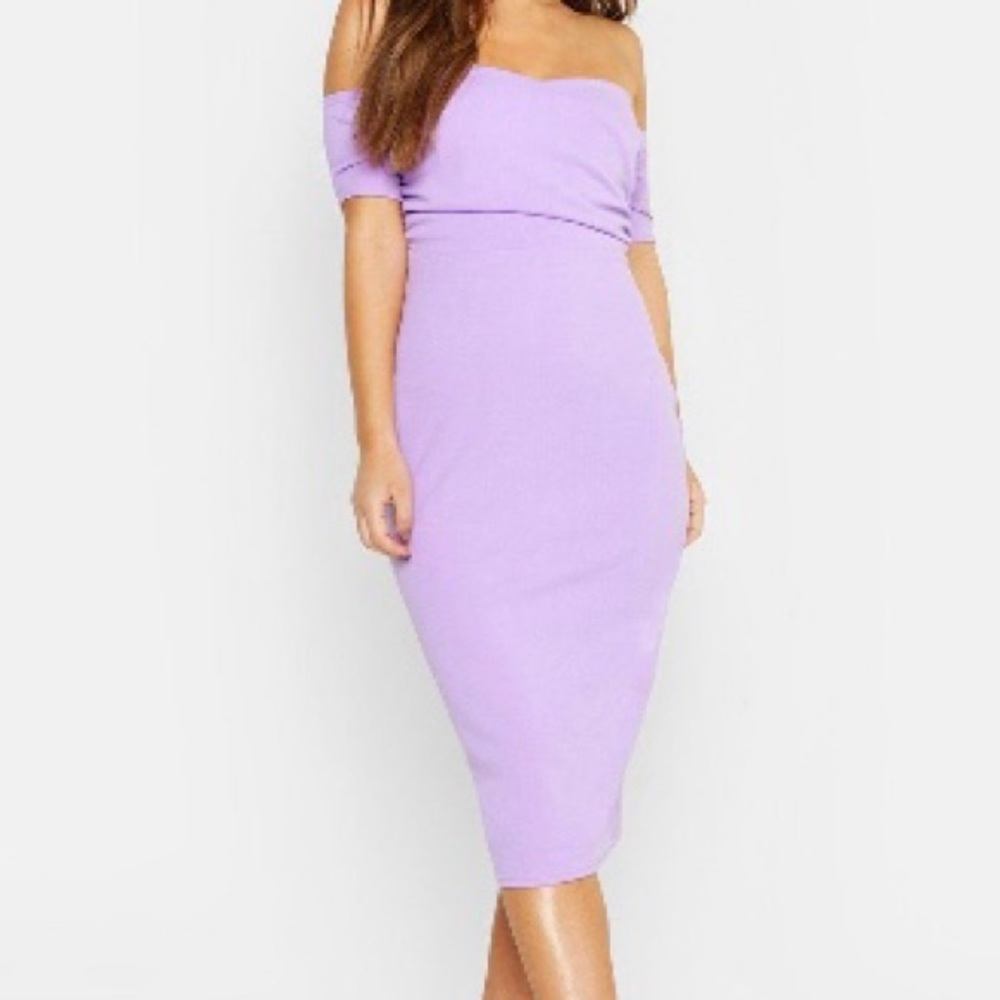 Petite off the shoulder dress